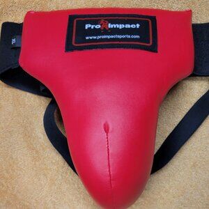 NEW RED Pro Impact Boxing MMA Groin Protector
